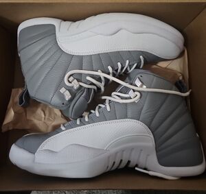 Gray and White High-Top Sneakers